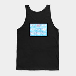 Trans Pride Painted Eyes Collage Tank Top